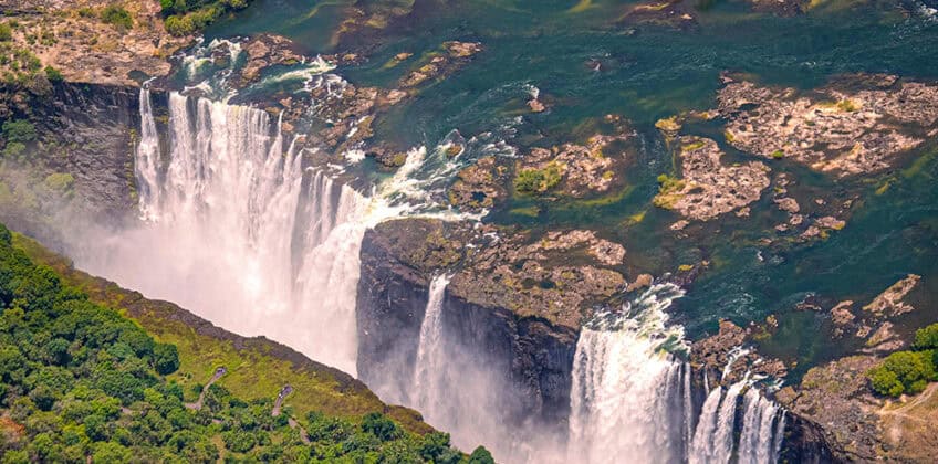 Arial View of Victoria Falls