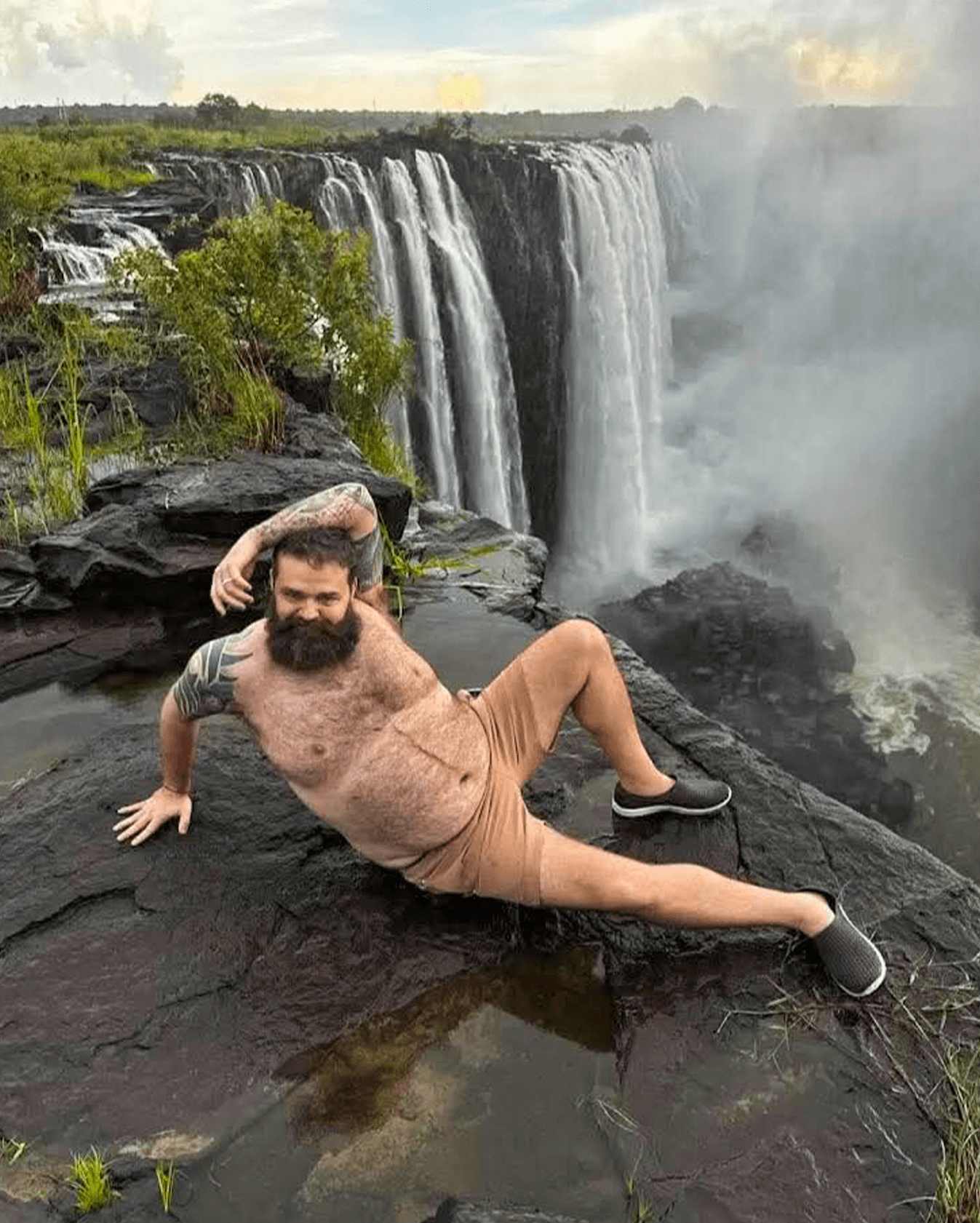 selfie at victorial falls